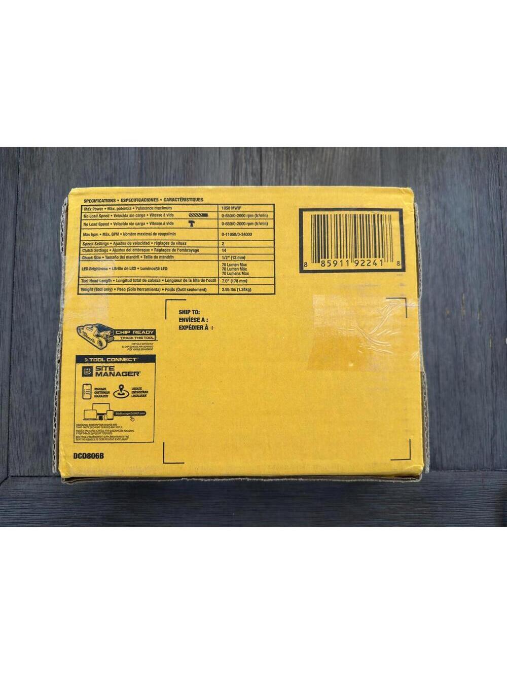 DeWalt XR 20V Max Hammer Drill DCD806B - Picture 2 of 5